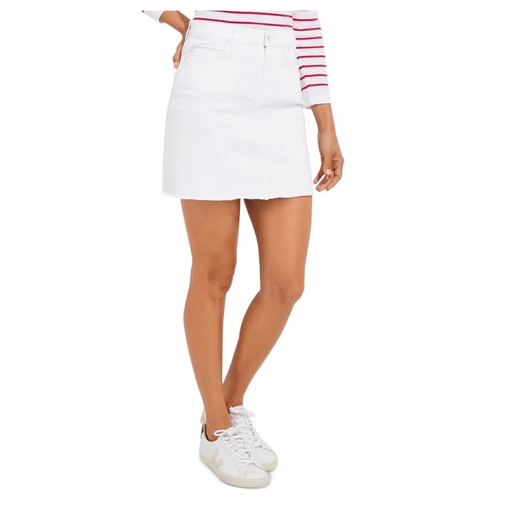 Vineyard Vines Delaney Denim Skirt White Cap Mini Y2K Size 26 NWT - Picture 2 of 5